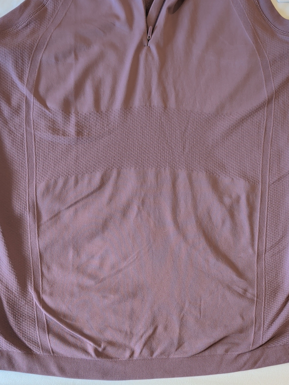 3/$75 NWT Athleta Mauve Sleeveless Zip Polo Small - Picture 2 of 7